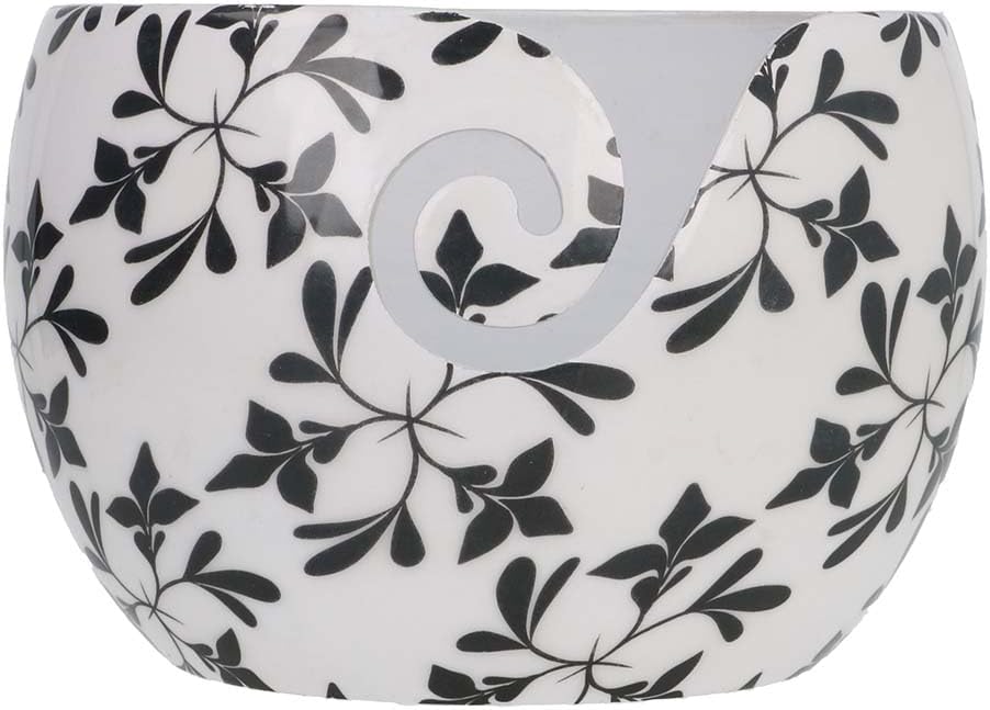 Scheepjes Yarn Bowl Black Leaf Unbreakable 15 x 10 cm - 1 Piece