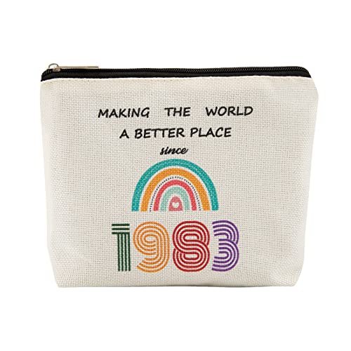 Makeup Bag,1983 40th Birthday Gifts for Women,Cosmetic Bags,40 Year Old Birthday Gifts Make Up Bag,Funny 40th Birthday Gifts Women Makeup Organizer Gifts for Friends,Toiletry Bag,Travel Essentials Makeup Bag,1983 40th Birthday Gifts for Women,Cosmetic Bags,40 Year Old Birthday Gifts Make Up Bag,Funny 40th Birthday Gifts Women Makeup Organizer Gifts for Friends,Toiletry Bag,Travel Essentials