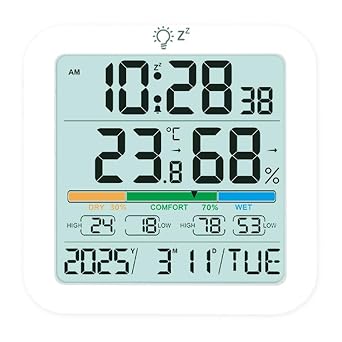 Temperature Humidity Meter Wireless Thermometer Sensor Easy to Read