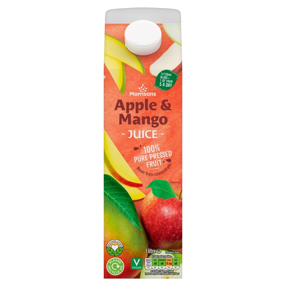 Morrisons 100% Fruit Apple & Mango Juice, 1L