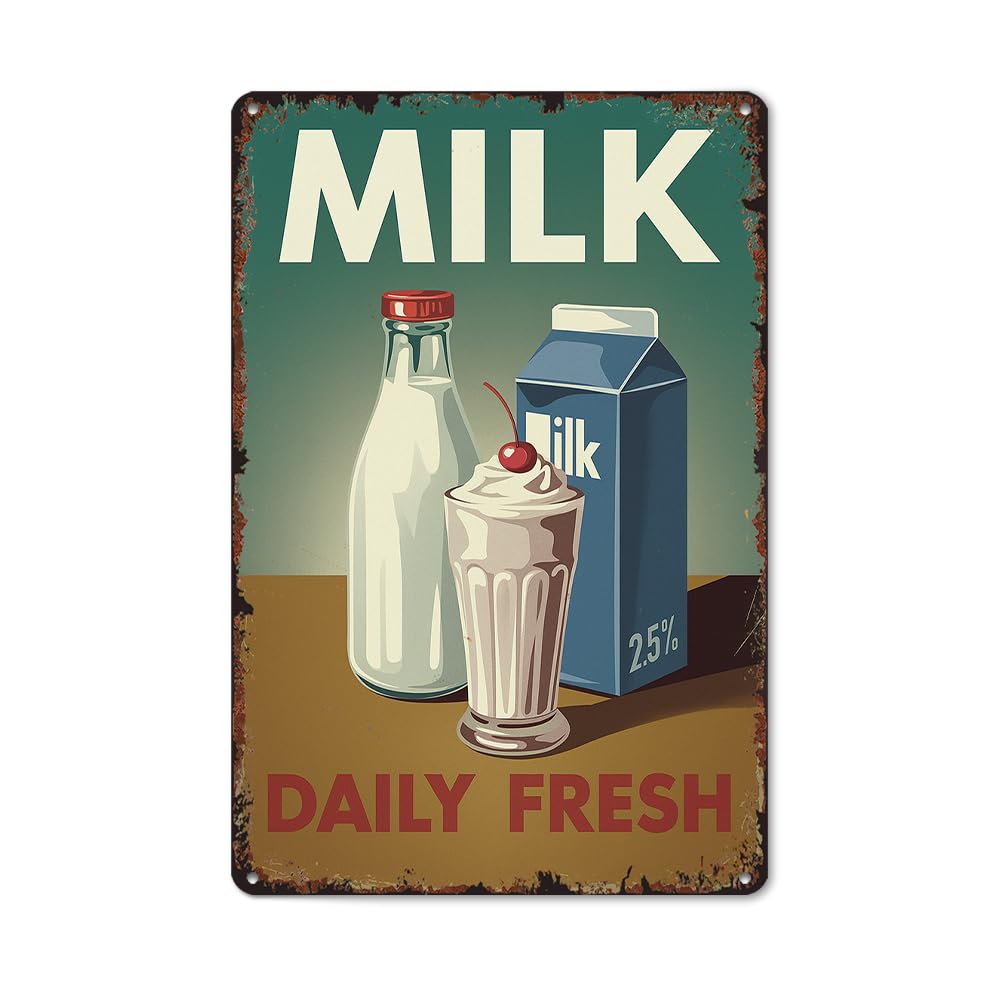 Traditional Snack Element Retro Living Space Decor Metal Sign 8x12 Inch
