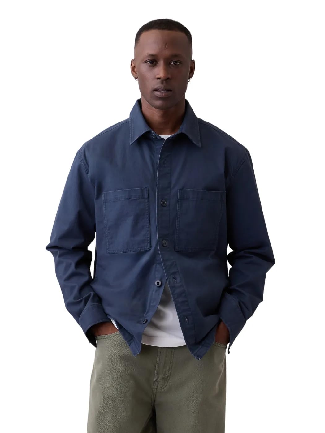 Men's Woven Twill Shacket