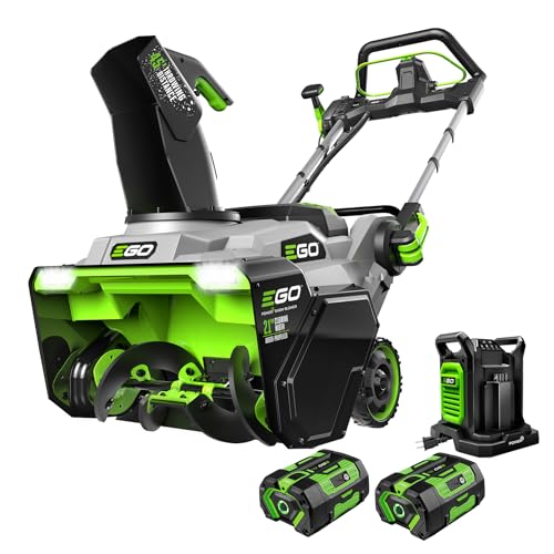 EGO Power+ 21' Electric Snow Blower, Cordless Auger-Propelled, Includes (2) 56 V 7.5Ah Batteries and Dual Port Charger - SNT2125AP