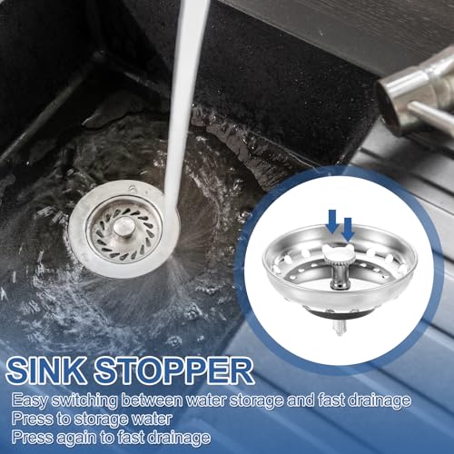 Colador para fregadero cocina acero inoxidable 2 piezas miniatura 4