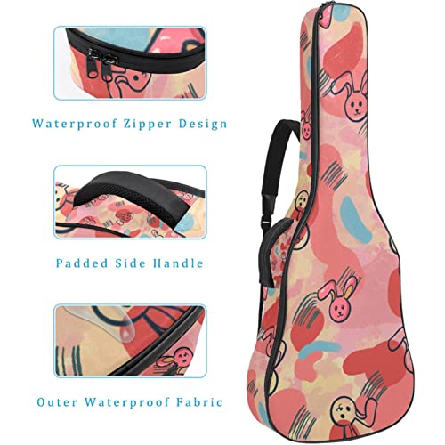 Housse imperméable pour guitare acoustique avec double bandoulière et poche Motif rayures abstraites, Multicolore 04, 42… - Les Beatles, Paul McCartney, John Lennon, RIngo Starr, George Harrison Housse imperméable pour guitare acoustique avec double bandoulière et poche Motif rayures abstraites, Multicolore 04, 42… – Image 5