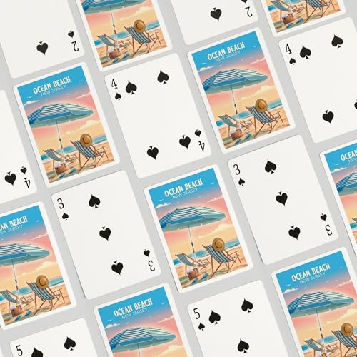 Lantern Press Naipes Poker Ocean Beach New Jersey miniatura 4