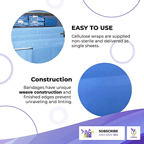 AMZ Medical Supply Blue Sterilization Wrap 20" x 20", Pack of 50