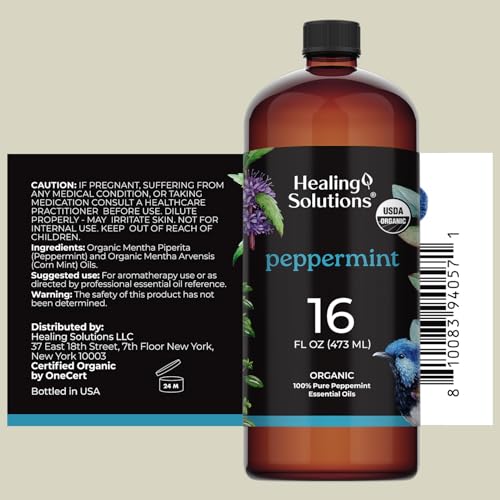 Aceite Esencial Orgánico de Menta 16oz Healing Solutions miniatura 2