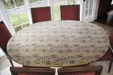 Covers For The Home Deluxe Elastic Edged Flannel Backed Vinyl Fitted Table Cover - Fern Pattern - Ob