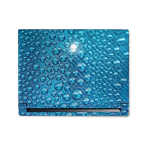 Image of MightySkins Carbon Fiber Skin Compatible with Alienware M18 R1 (2023) Full Wrap Kit - Wavy Drops | Protective, Durable Textured Carbon Fiber Finish | Easy to Apply & Change Styles | Made in The USA