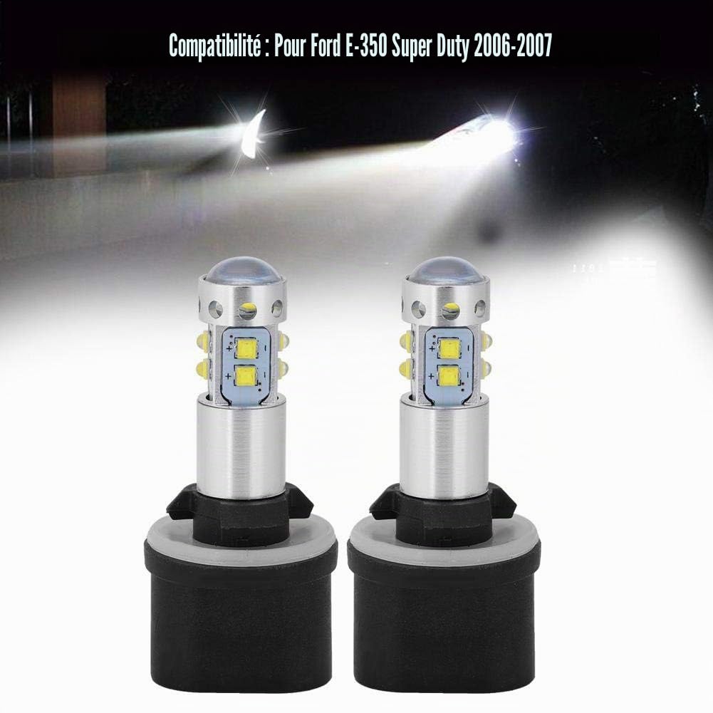 EBTOOLS pour 885 50w Bulbs LED Ampoules LED de Voiture, 880 899 6000K Blanc 50W Ampoules de Phare à LED
