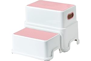 Victostar Kid Step Stool Bathroom - Anti-Slip Sturdy Toddler Two Step Stool...