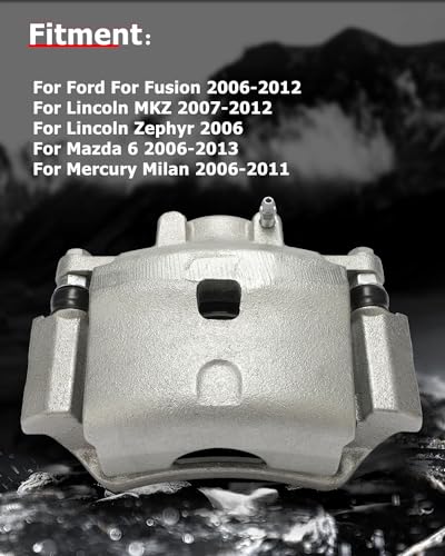 Image of cciyu 18B5000 Front Left Brake Caliper With Bracket For Ford For Fusion 2006-2012,For Lincoln For MKZ 2007-2012,For Lincoln For Zephyr 2006,For Mazda For 6 2006-2013,For Mercury For Milan 2006-2011