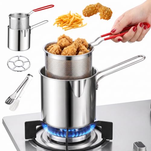 304 Stainless Steel Deep Fryer Pot Set with Basket