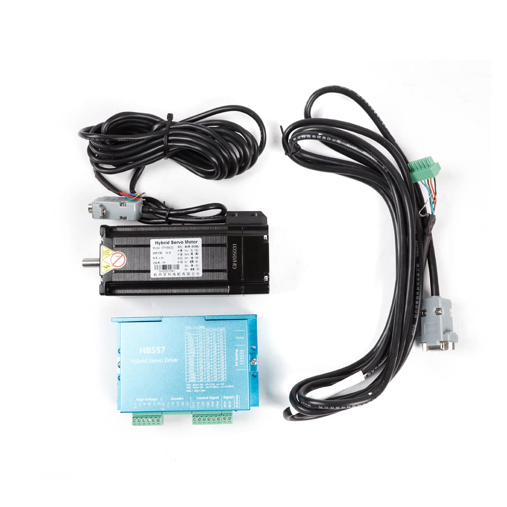 Nema23 Closed Loop Kit motore passo-passo 3,6 Nm 4 A CNC Driver HBS57 Closed Loop Stepper Motor+Driver adatto per macchina per incisione CNC, aggiornamenti del sistema passo-passo