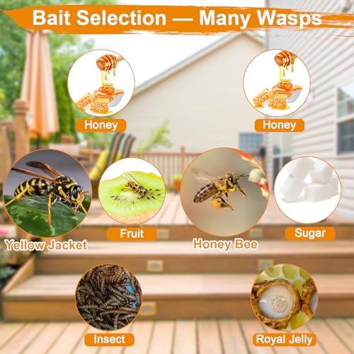 Stingmon 6 Pack Disposable Wasp Traps Outdoor Hanging Yellow Jacket Trap Carpenter Bee Traps For Outside Wasp And Hornet Traps Catcher Killer For Fly thumb #4