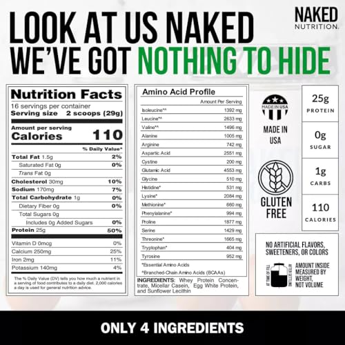 Naked Nutrition NAKEDPROTEIN Naked Protein Powder Blend - Egg, Whey And Casein Protein Blend thumb #3