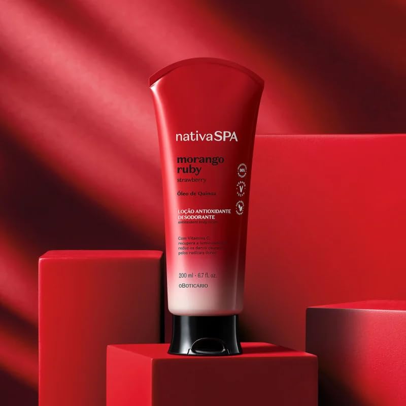 Miniatura 4 de Boticario - Linha Nativa Spa (Morango Ruby) - Locao Antioxidante Corporal 6.8 fl oz - Colección Native Spa (Ruby Strawberry) - Loción desodorante