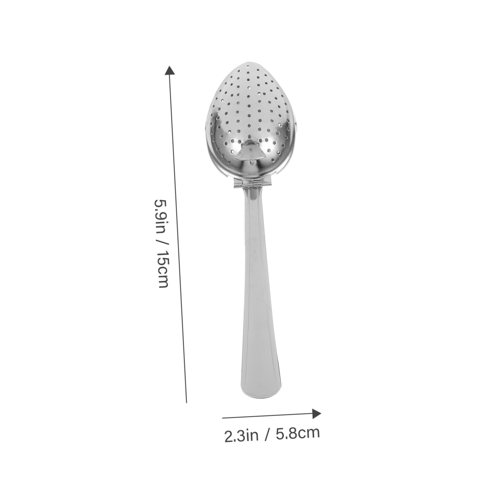 Mobestech 1pc Stainless Steel Tea Strainer Infuser Filter for Loose Leaf Teas Multi Function with Long Handle Practical Kitchen Tool for Home Use Silver