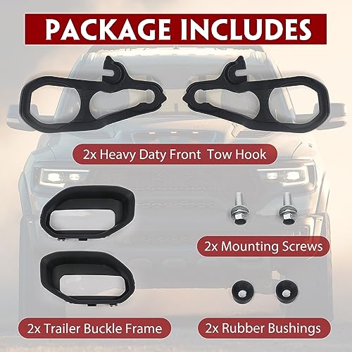Vlincar RAM-19THOOK Tow Hooks Set For Dodge Ram 1500 2019 2020 2021 2022 [Only thumb #3