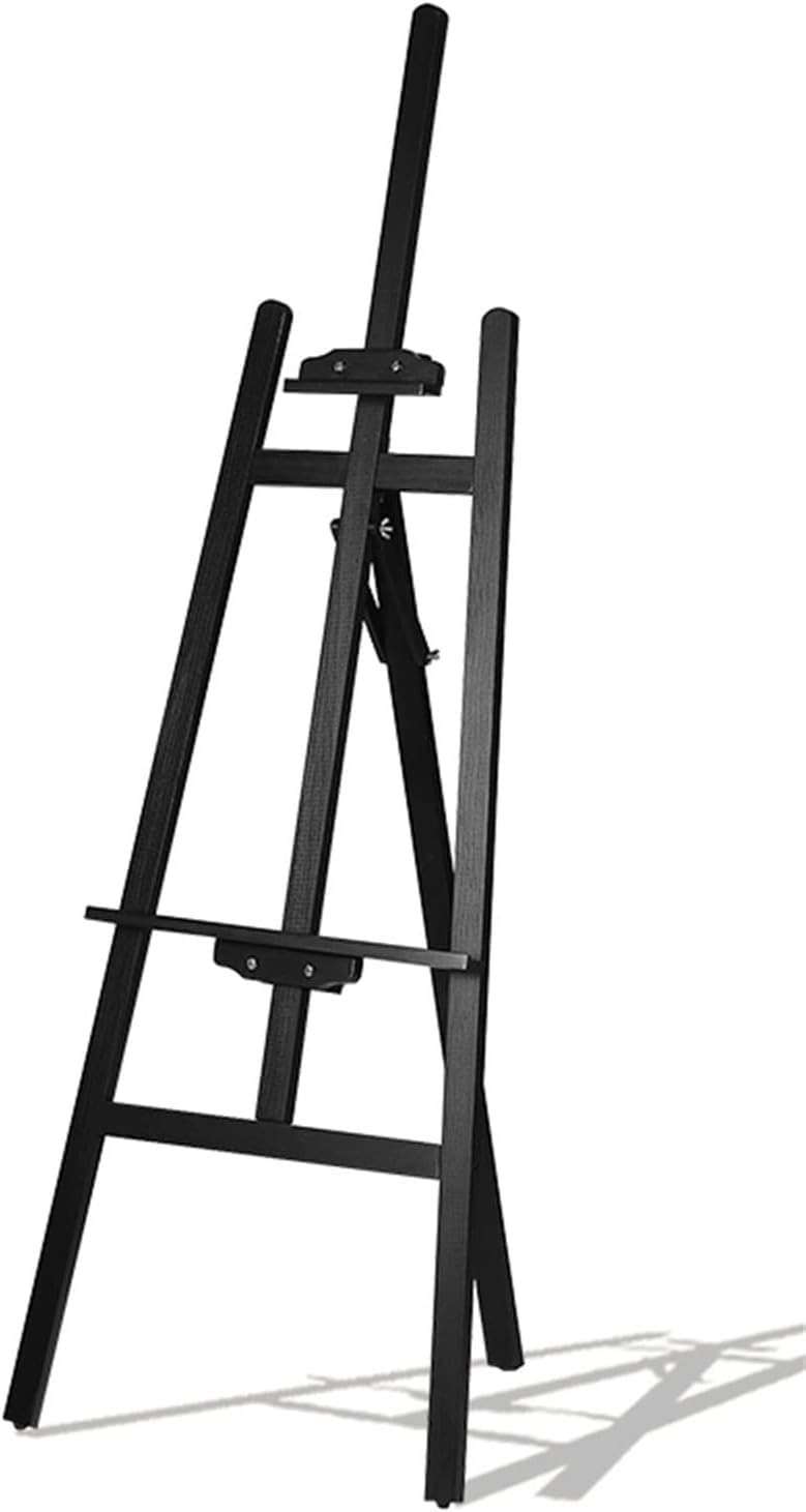 CWCQGH Adjustable Wooden A-Frame Easel for Adults – 150cm Tripod Display Stand for Art Exhibitions Posters and Wedding Signs – Professional White Studio Easel (White 150CM)