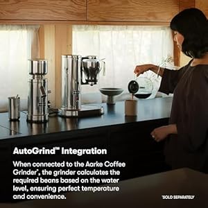 aarke Coffee Maker - Electric Drip Filter Coffee Brewer, Stainless Steel, Glass Carafe, Smart Hot Plate, 10 Cup Capacity, 250 mL aarke Coffee Maker Electric Drip Filter Coffee Brewer Stainless Steel Glass Carafe Smart Hot Plate 10 Cup Capacity 250 mL