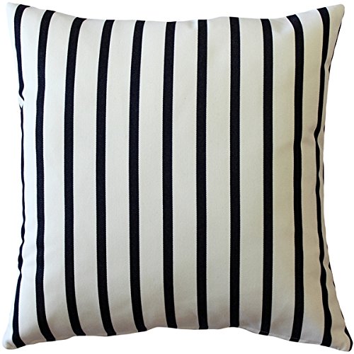 PILLOW DÉCOR Sunbrella Lido Indigo Stripes 20x20 Outdoor Pillow