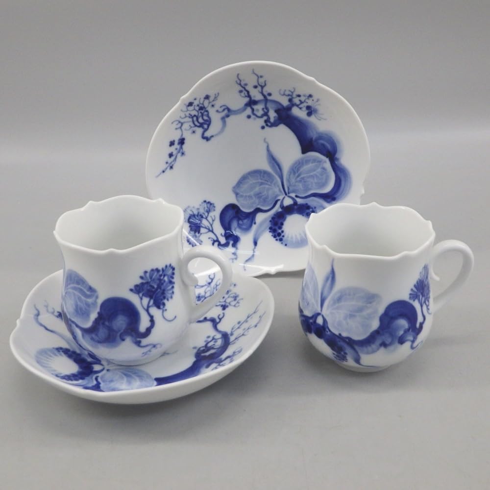 マイセン】ブルーオーキッドカップ&ソーサー2客