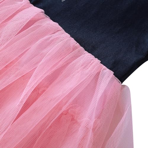 Toddler Girl Casual Dress Short Sleeve Dresses Summer Crew Neck Clothing 2-7 T4