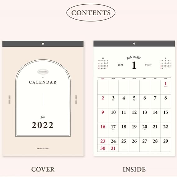 Amazon Co Jp 22韓国風の壁カレンダー 手のひらの世帯のカレンダープランナー 11 7 X16 5 リビングルーム 寝室 オフィス プランナー Color White サイズ 11 7 X16 5 文房具 オフィス用品