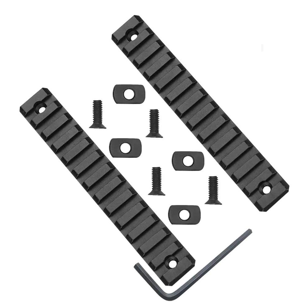 Gotical 13 Slots Rail Section for M Lok Handguard Thirteen Slots Rail Picatinny Rail Set of 2 Pieces