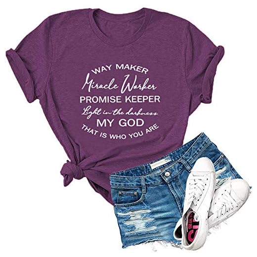 Way Maker Christian Print T-Shirt