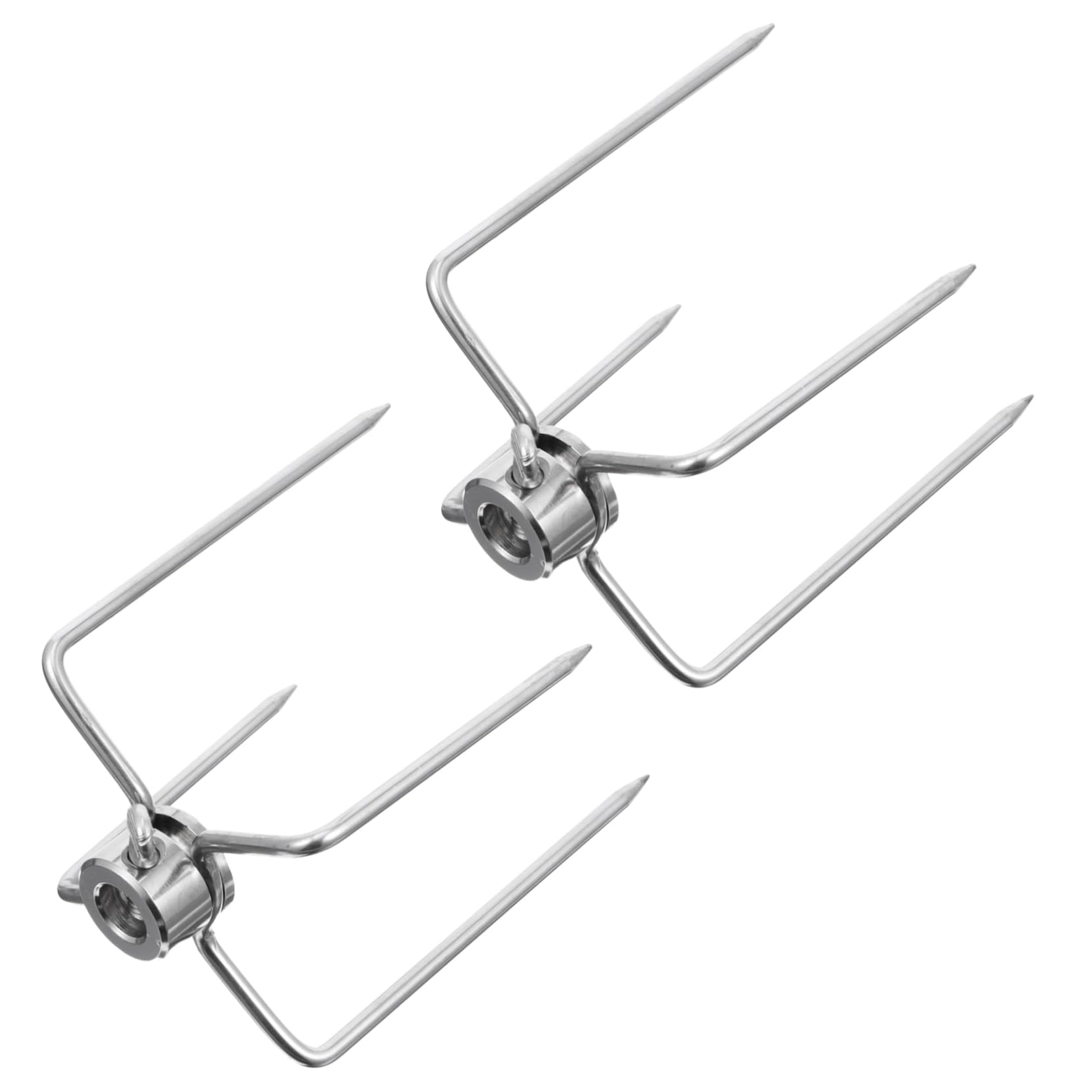 BESPORTBLE 2pezzi Forchette Per Inossidabile Per Barbecue Utensili Per Grigliate Facili Da Pulire e Riutilizzabili Per Kebab e Di Pollo
