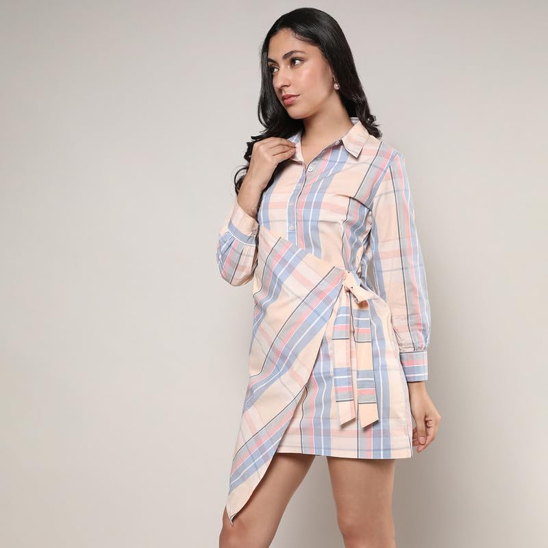 Image of PINACOLADA Women's Dress for Casual Wear | Round Neck | Sleeveless | Regular Fit | Zipper Closure | Dress Crafted with Comfort Fit for Everyday Wear