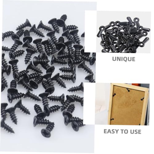 Image of DOITOOL 100pcs Picture Frame Backing Clips Hanging with Screws Versatile Hardware for Easy Picture Frame Installation