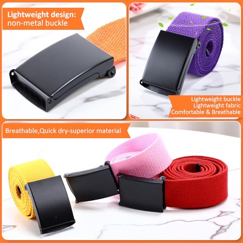Image of Yahenda 20 Pcs Web Belt for Men Women Belt Adjustable Canvas girdle Golf Strap with Military Buckle Casual Web girdle