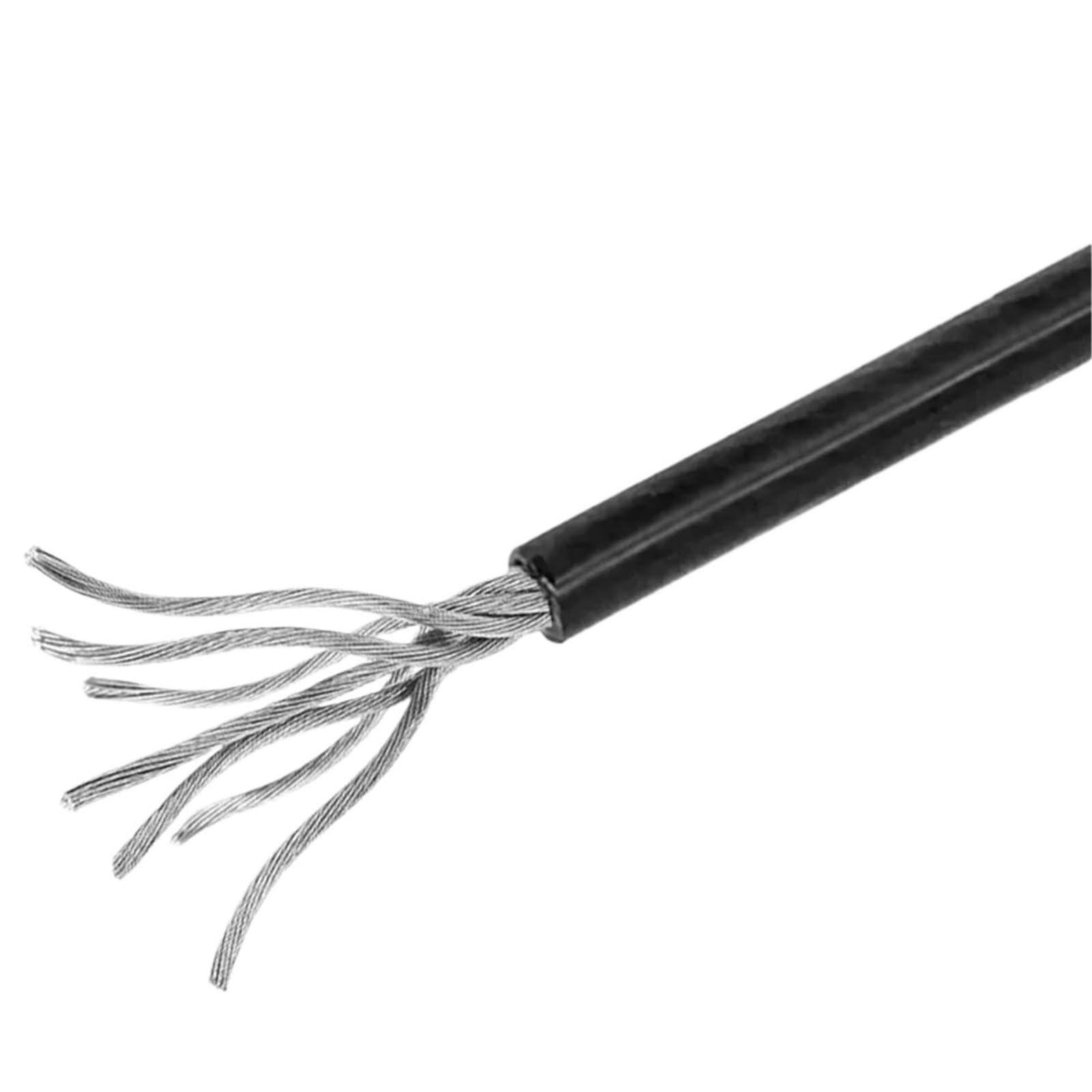 Alambre De Acero Plastificado Cable de acero inoxidable 304 con revestimiento PVC negro 2/3/4/5/6 mm, 50 m, buena resistencia a la corrosión(3.0mm)