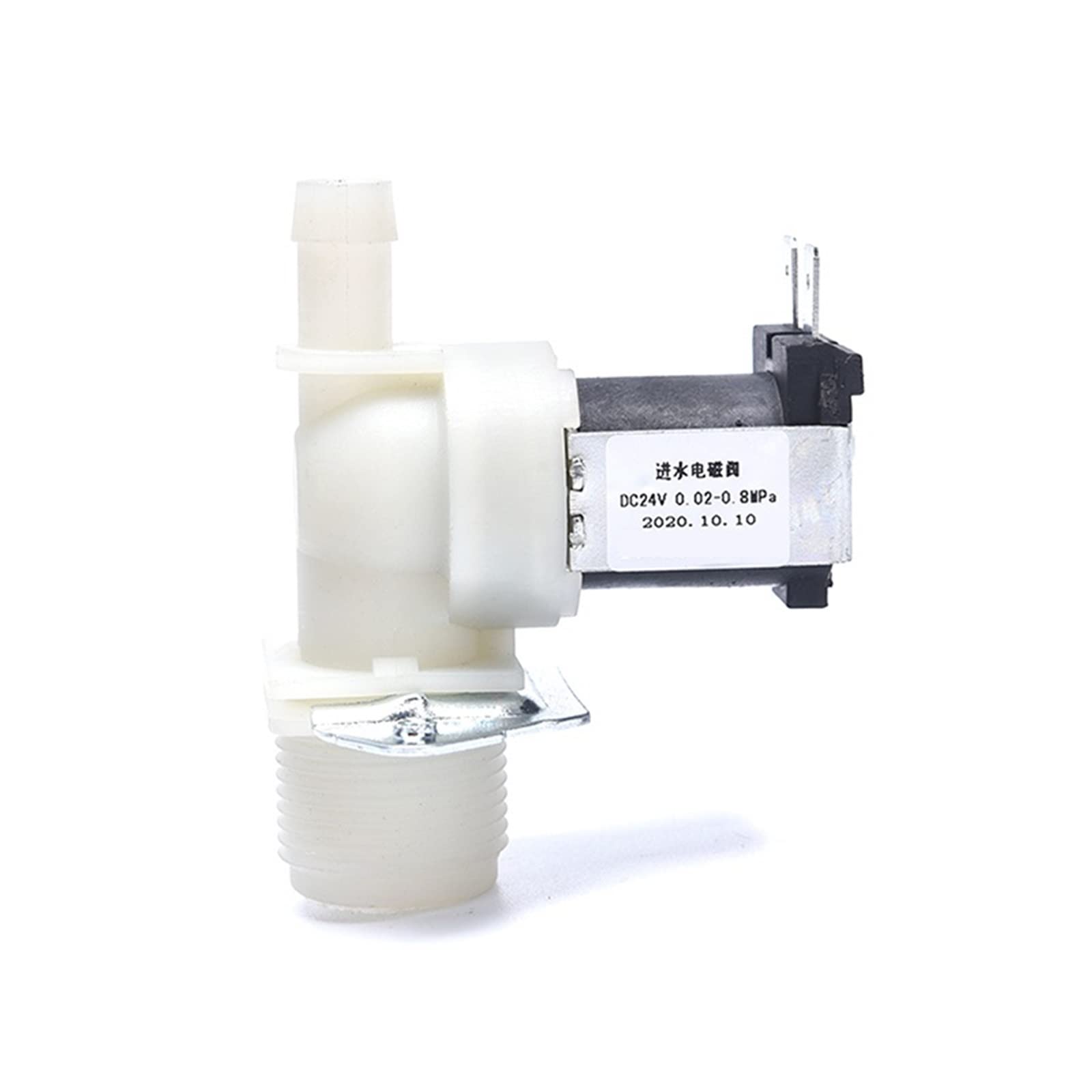 HDPHCRIUN 1pc DC12V 24V AC220V Plastic Water Electromagnetic Valve Normally Closed Drain Electric Inlet Solenoid(24V)