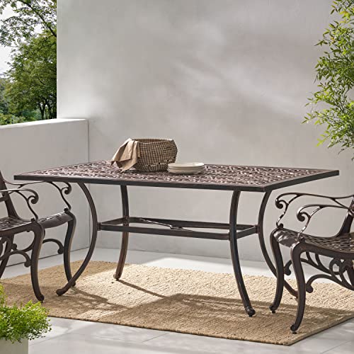 Christopher-Knight-Home-Jamie-Outdoor-Rectangular-Cast-Aluminum-Dining-Table-Shiny-Copper Christopher Knight Home Jamie Outdoor Rectangular Cast Aluminum Dining Table Shiny Copper
