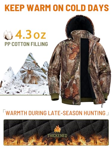 Image of NEW VIEW Kids Camo Hunting Clothes Silent, Youth Hunting Jacket for Cold Winter, Camouflage Hunting Coat for Boys & Girls