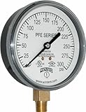 Winters PFE Series Single Scale Sprinkler Pressure Gauge, 3-1/2' Dial, 0-300 psi Range, +/-3-2-3%...