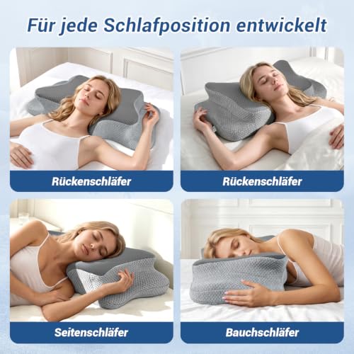 CHxxy Seitenschläferkissen, Schmetterlingskissen aus Memory-Schaum