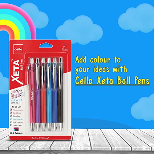 Image of Cello Aqua Blue Gel Pen Jar of 25 Units Xeta Ball Pen