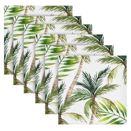 Servilletas de Tela Yettasbin Tropical Palm Tree Set 6 miniatura 1