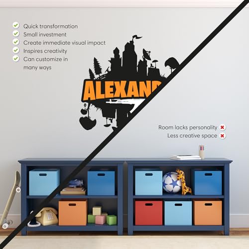 Vinilo decorativo gaming personalizado para pared miniatura 6