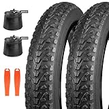 WEEROCK 26 Inch E-Bike Tire 26 x 3.0(75-559) Fat Bicycle Tires 2 Pack Bike Tires with Inner Tubes, Foldable Replacement Bicycle Tyre for 26
