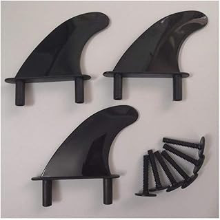 PAKLIF Surfboard fins Soft Surf Fins Rear Surfboard Fins All-round Black Surfing Fin Surfing Accessoires for Longboard, Surfboard & Paddleboard