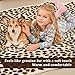 WARM HAVEN Cheetah Print Rug, Leopard Rug 5.2x7 Faux Animal Print Skin Cheetah Area Rug for Bedroom Living Room Animal Fur Hide Rustic Antelope Multicolor