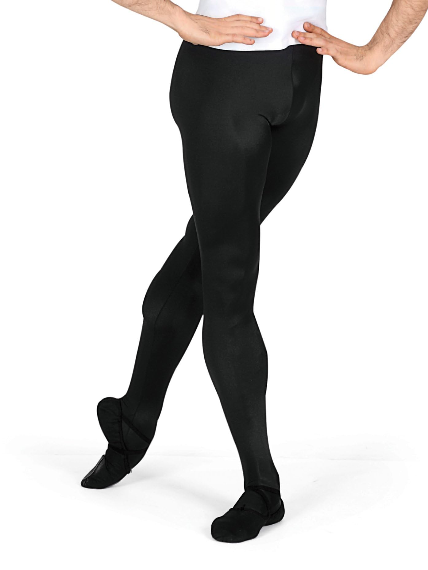 M. Stevens Adult Unisex Milliskin Footed Tights 1099BLKS Black Small