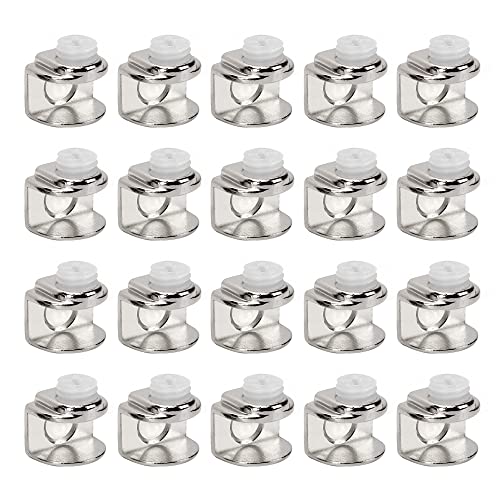 WYAN 20 soportes de estante, abrazadera sólida de bisagra de vidrio, abrazadera de clip de vidrio, soporte de pared para gabinete, cocina, estantes de mesa